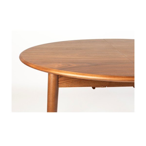 Okrúhly rozkladací jedálenský stôl s prídavnou doskou v dekore orechového dreva ø 120 cm Twist – Zuiver-image-4