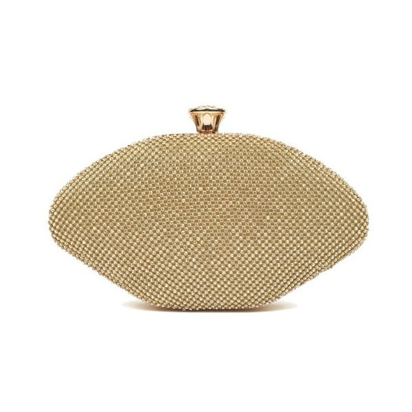 Listová kabelka v zlatej farbe Carla Ferreri Malullo