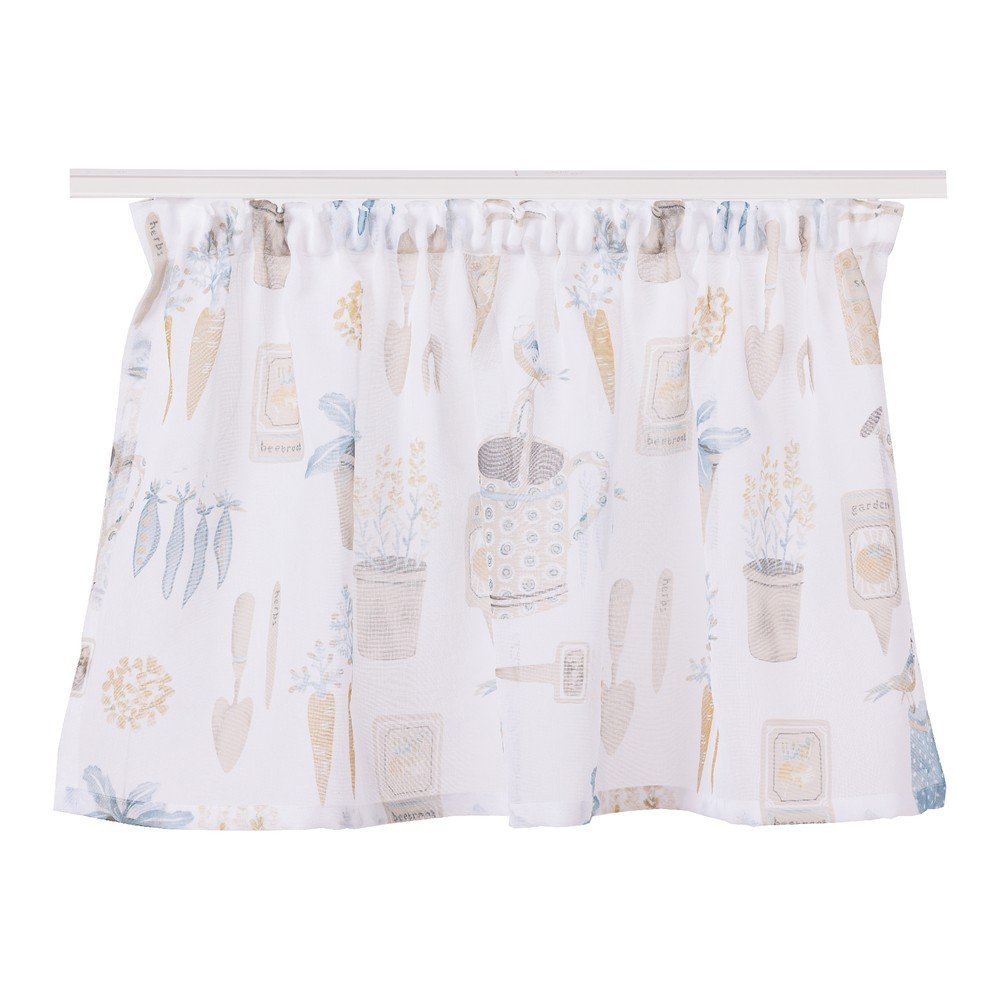 Krémovobiela záclona 125x50 cm Frutta – Mendola Fabrics