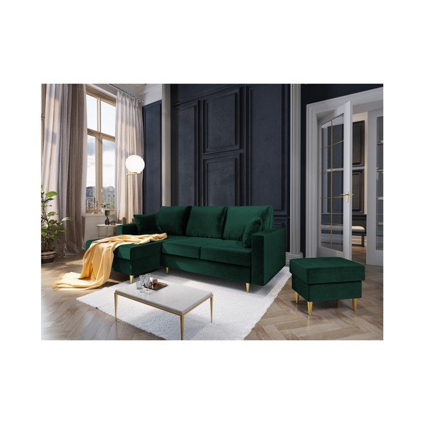 Zelený puf Mazzini Sofas Muguet, 60 × 45 cm-image-3