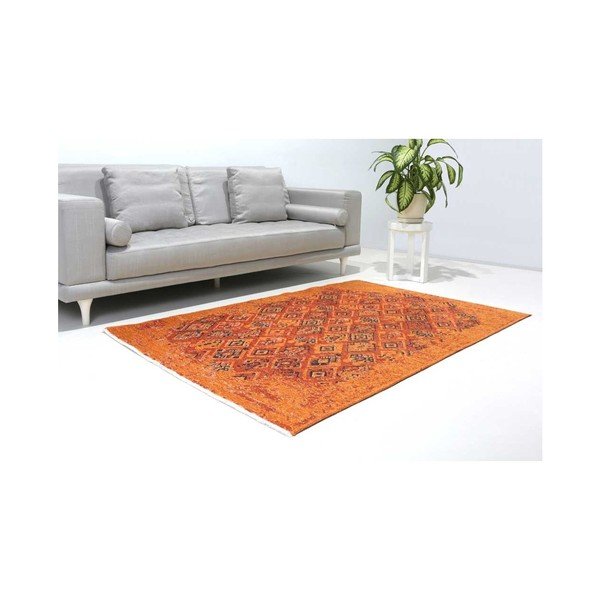Obojstranný oranžovo-sivý koberec Vitaus Nunna, 125 x 180 cm-image-1