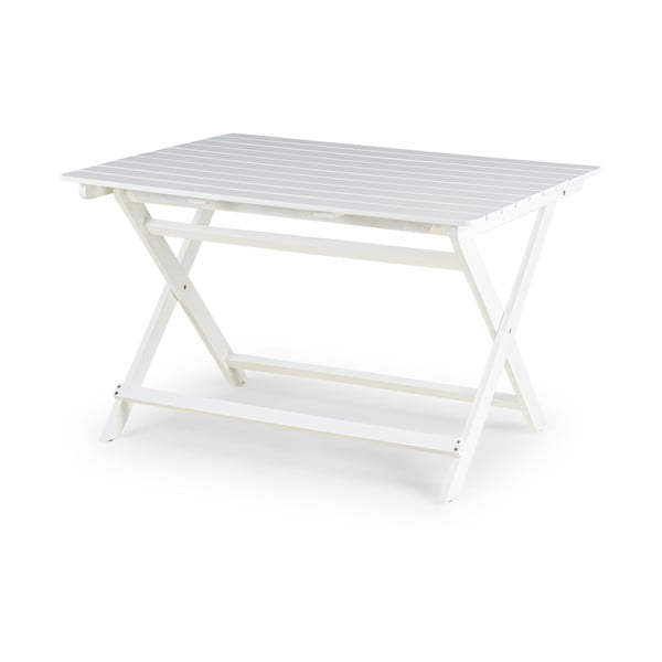 Biely záhradný stôl z akáciového dreva Bonami Essentials Natur, 114 x 88 cm-image-2