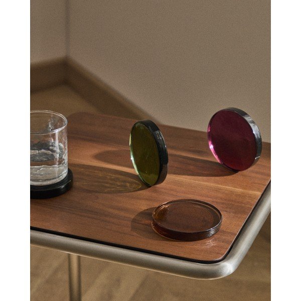 Tmavohnedá sklenená tácka Obila – Kave Home-image-1