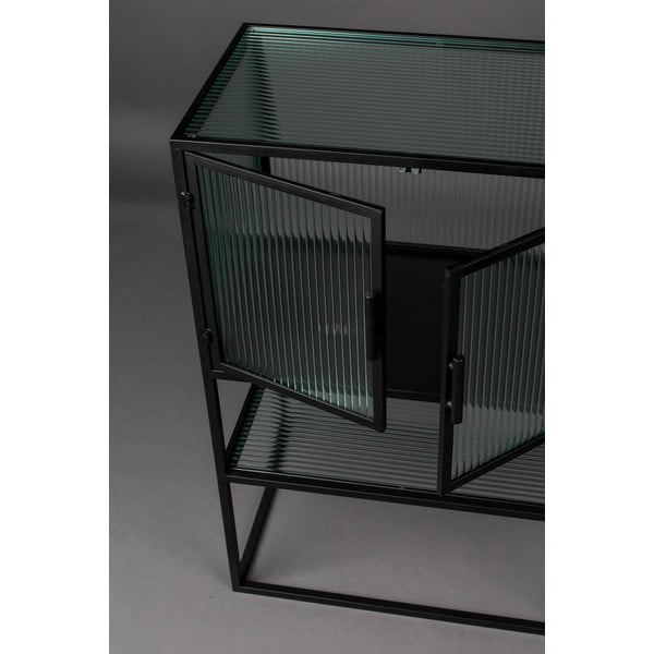 Čierna kovová vitrína 60x90 cm Boli - Dutchbone-image-1