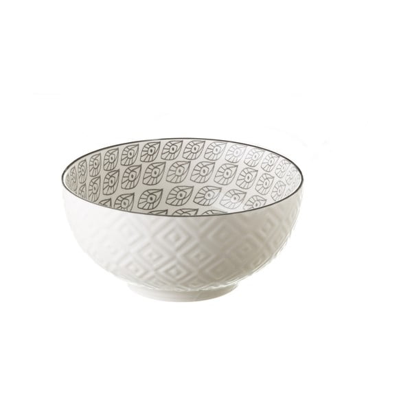 Sivo-biela porcelánová miska Unimasa Mandy, priemer 14,9 cm