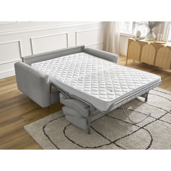 Sivá pohovka na každodenné spanie/rozkladacia 220 cm Cocoone – Bobochic Paris-image-1