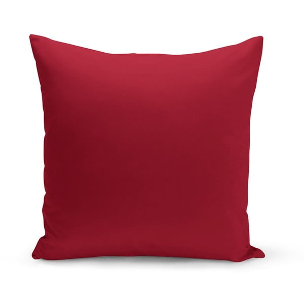 Tmavočervený vankúš Kate Louise Plain, 43 × 43 cm