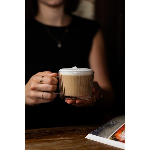 Sklenené šálky v súprave 2 ks na cappuccino 250 ml Livio Duo – Vialli Design-image-4