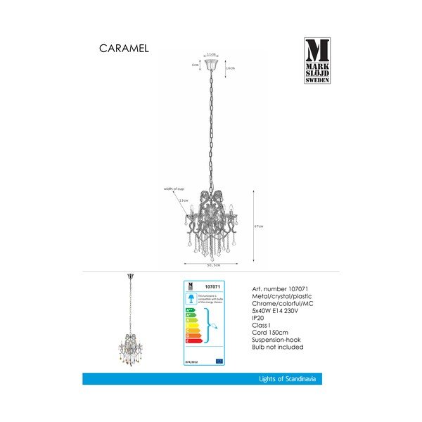 Závesné svietidlo Markslöjd Caramel Chandelier-image-2