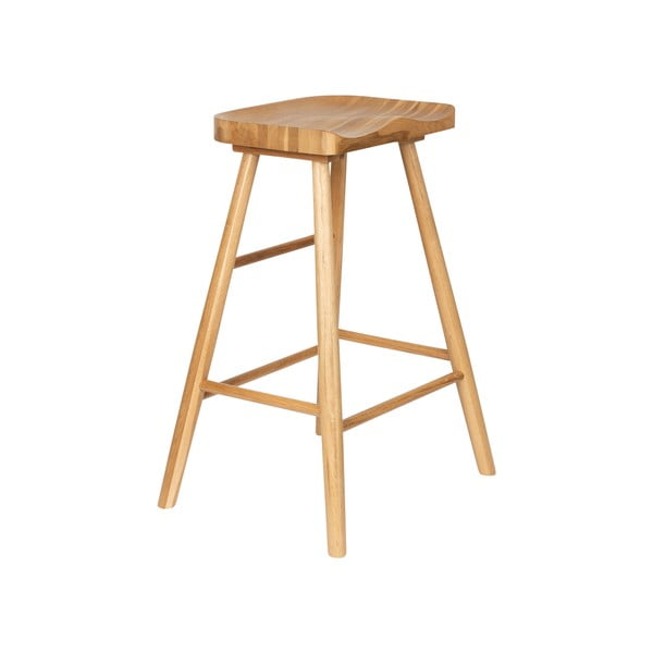 Barová stolička z dubového dreva v prírodnej farbe (výška sedadla 65,5 cm) Vander – White Label-image-2