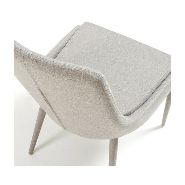 Sivá jedálenská stolička Kave Home Fabric-image-4