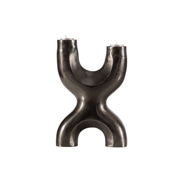 Čierny kovový svietnik WOOOD Don X-image-1