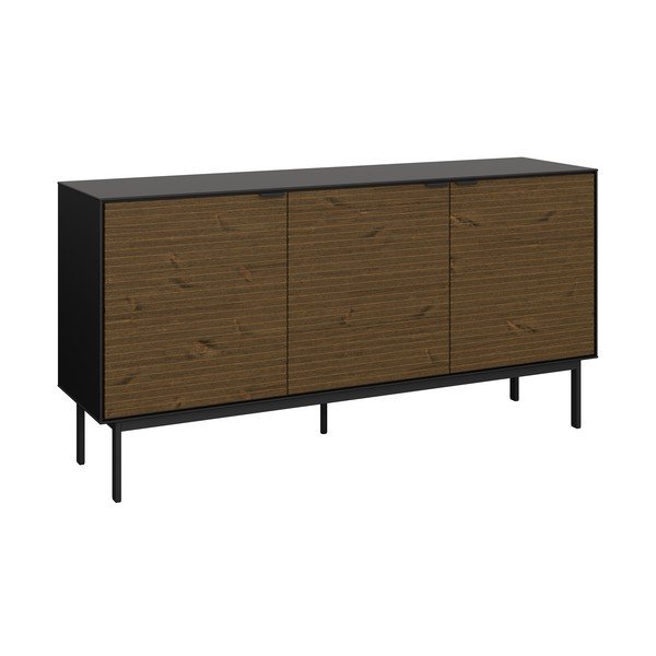 Čierna nízka komoda v dekore borovice 150x76 cm Soma - Tvilum-image-1