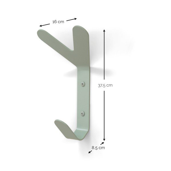 Sivozelený nástenný oceľový háčik Frondo – Spinder Design-image-4