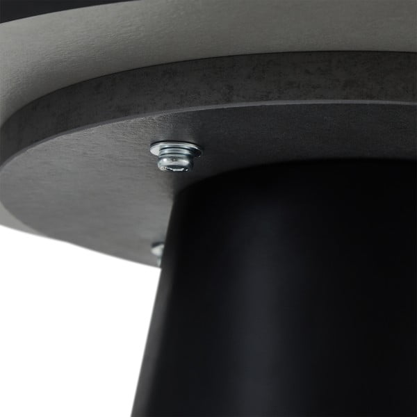 Konferenčný stolík vo svetlosivej a čiernej farbe s doskou v dekore mramoru ø 45 cm Tango – Furnhouse-image-1