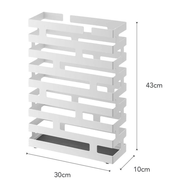 Biely stojan na dáždniky YAMAZAKI Brick, šírka 30 cm-image-3