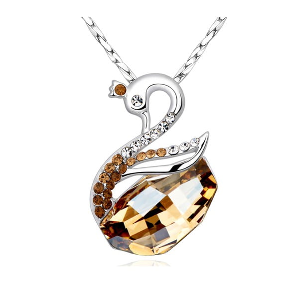 Náhrdelník so žltými krištáľmi Swarovski Elements Crystals Swan