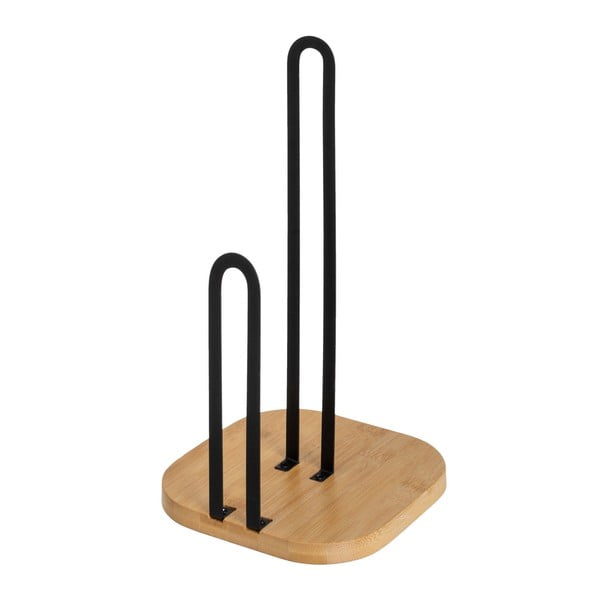 Čierny/v prírodnej farbe kovový stojan na papierové utierky – Casa Selección