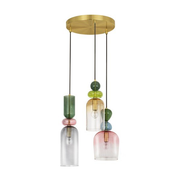 Sklenené závesné svietidlo v zlatej farbe ø 42 cm Murano – Nova Luce