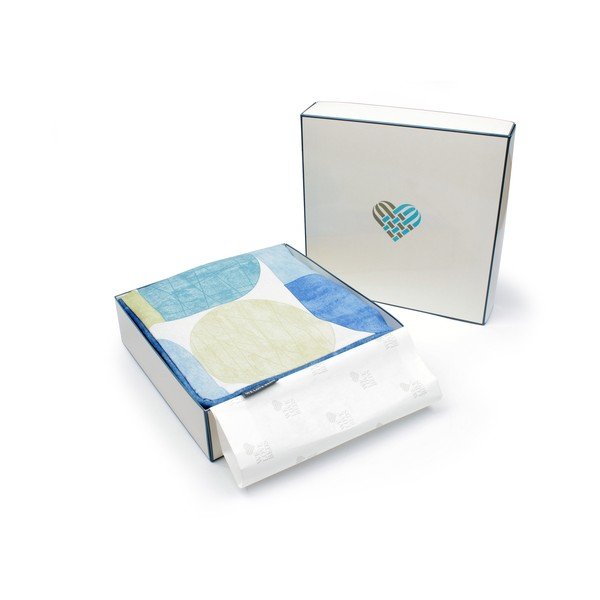 Modrá obliečka na vankúš WeLoveBeds Circles, 60 × 60 cm-image-3