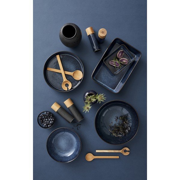 Tmavomodrá keramická súprava mlynčekov na korenie a soľ 2 ks Gastro Blue – Bitz-image-1