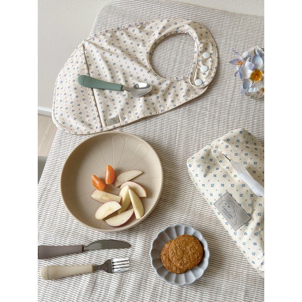 Béžové silikónové detské taniere v súprave 2 ks ø 18,5 cm Earth – Cam Cam Copenhagen-image-1