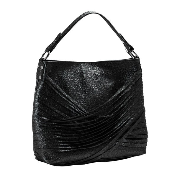 Čierna kabelka z pravej kože Andrea Cardone Sparkling