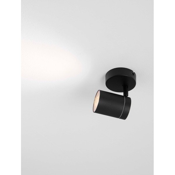 Matne čierne kovové bodové svietidlo s ohýbateľnou konštrukciou 12x8 cm Alma – Nova Luce-image-3