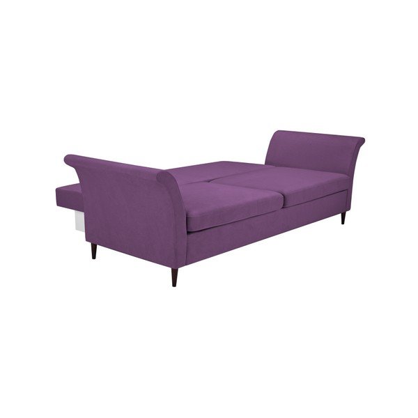Fialová trojmiestna rozkladacia pohovka s úložným priestorom Mazzini Sofas Peony-image-4