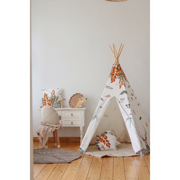 Hnedá stolová lampa z borovicového dreva Little Lights Ježko, dĺžka 30 cm-image-3