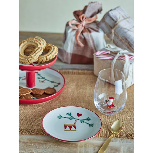 Krémové dezertné taniere s vianočným motívom z kameniny v súprave 2 ks ø 16 cm Yule – Bloomingville-image-1