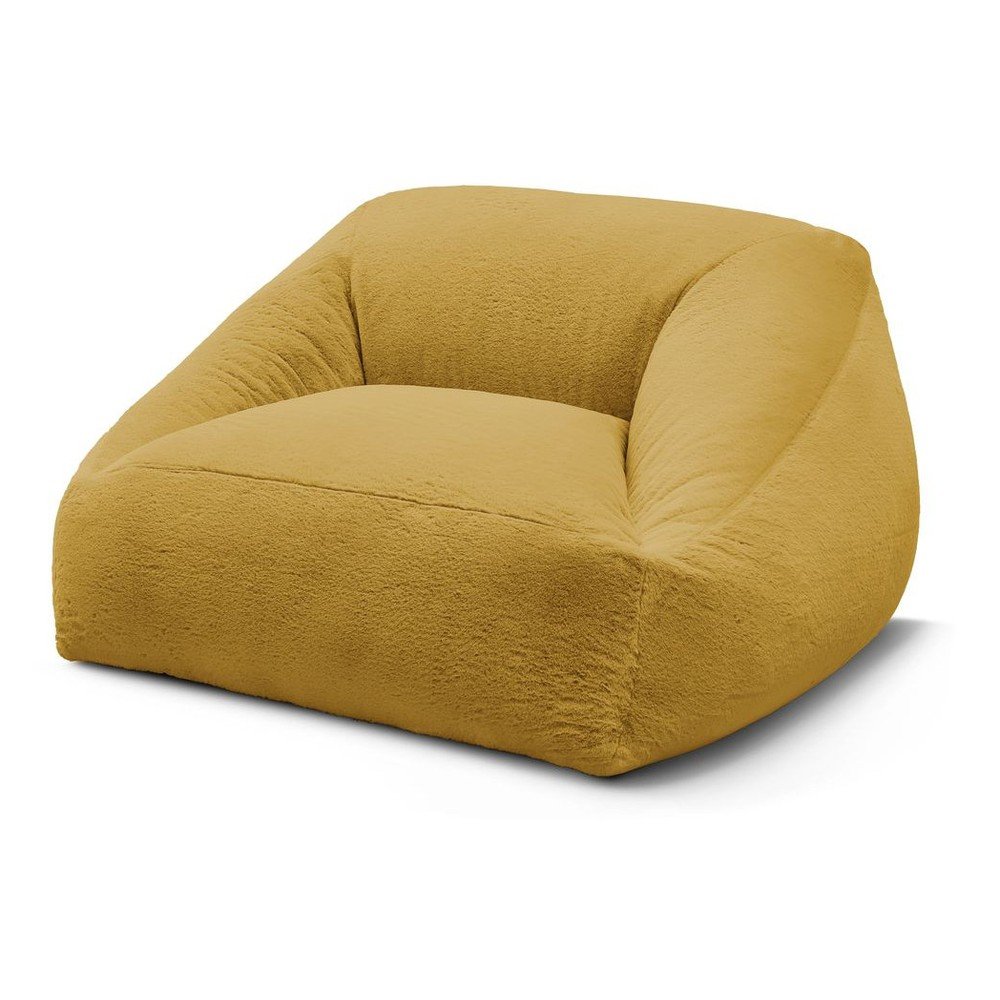 Žltý sedací vak z umelej kožušiny Lilibet – Bobochic Paris