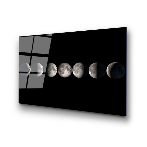 Sklenený obraz 100x70 cm Moon Phases - Wallity-image-4