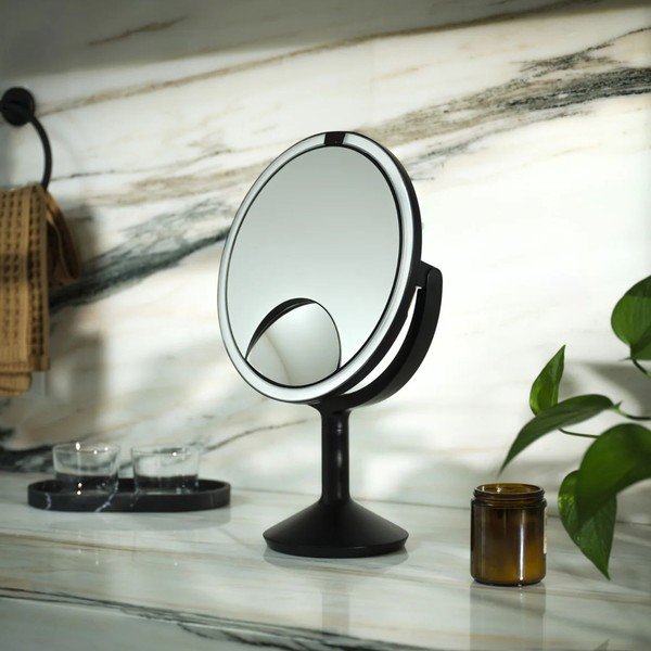 Kozmetické zrkadlo s osvetlením/zväčšovacie (zväčšenie 5x/zväčšenie 10x) ø 25 cm Trio Max – simplehuman-image-1