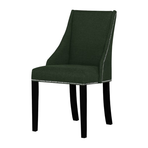 Tmavozelená stolička s čiernymi nohami Ted Lapidus Maison Patchouli