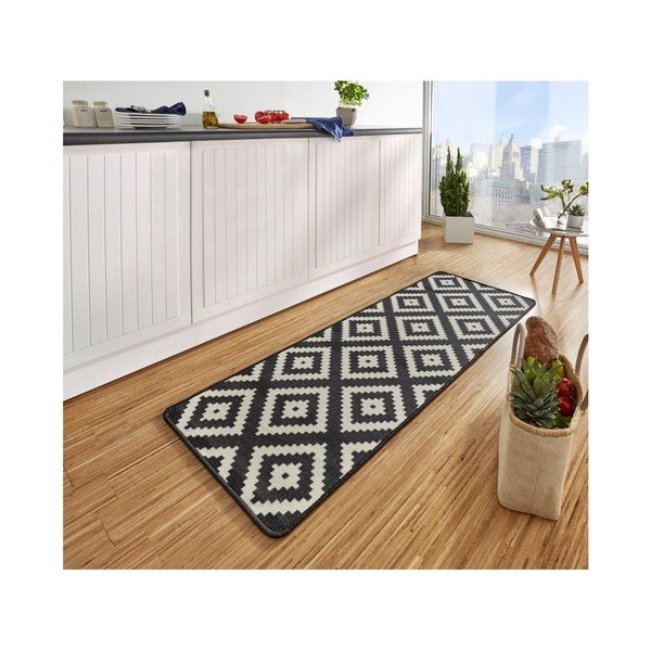 Čierny kuchynský behúň Hanse Home Diamond, 67 x 180 cm-image-2