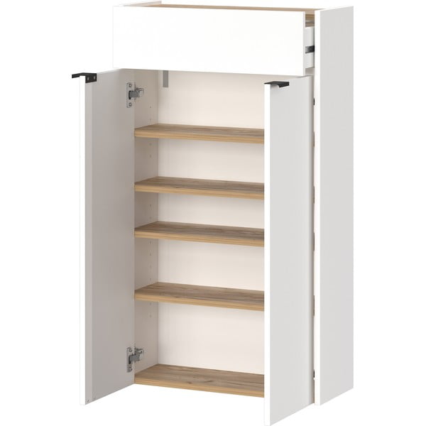 Biela skrinka v dekore duba 56x97x22 cm Ameca – Germania-image-3