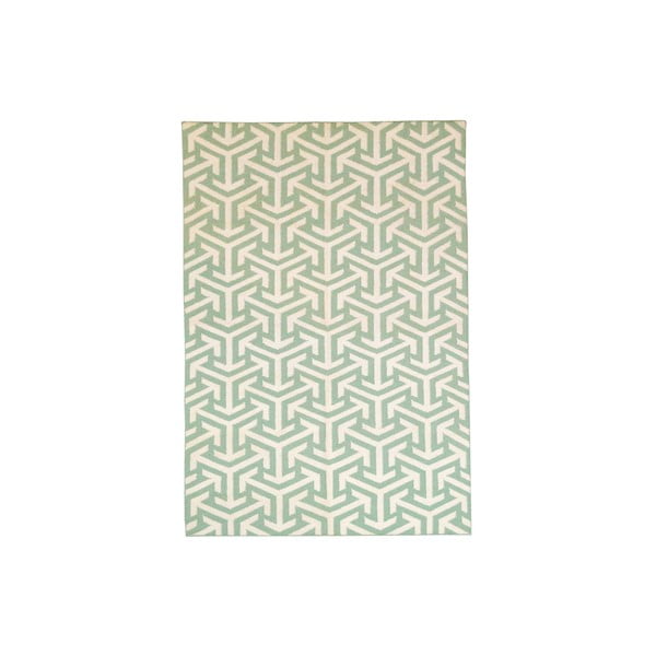 Vlnený koberec Kilim no. 307, 120 x 180 cm, zelený