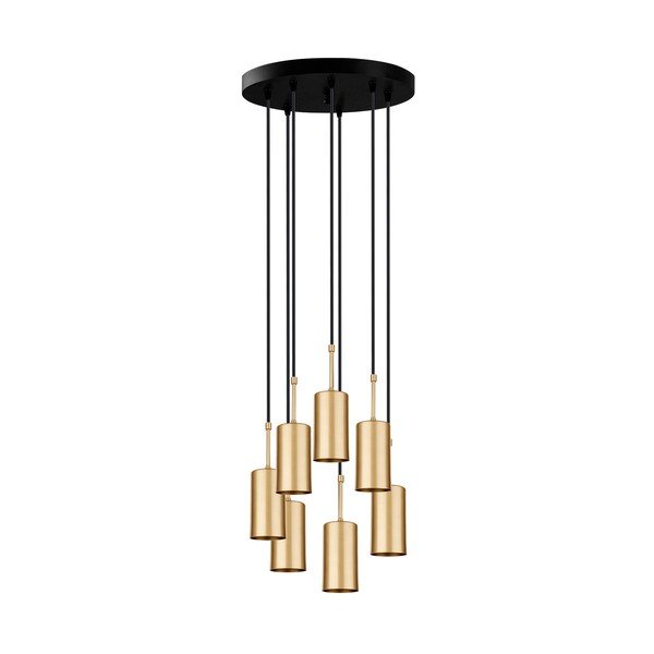 Závesné svietidlo v zlatej farbe Squid Lighting Geo, výška 120 cm