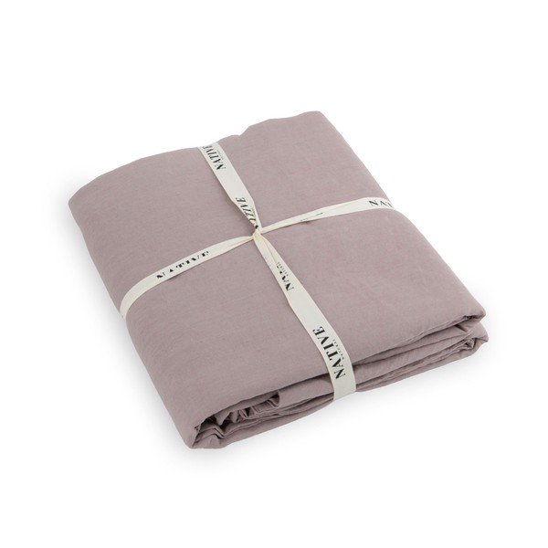 Staroružové ľanové obliečky na dvojlôžko 200x200 cm Blush – Native Natural-image-3