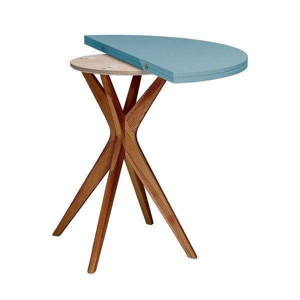 Okrúhly rozkladací jedálenský stôl 45x90 cm Jubi – Ragaba-image-3