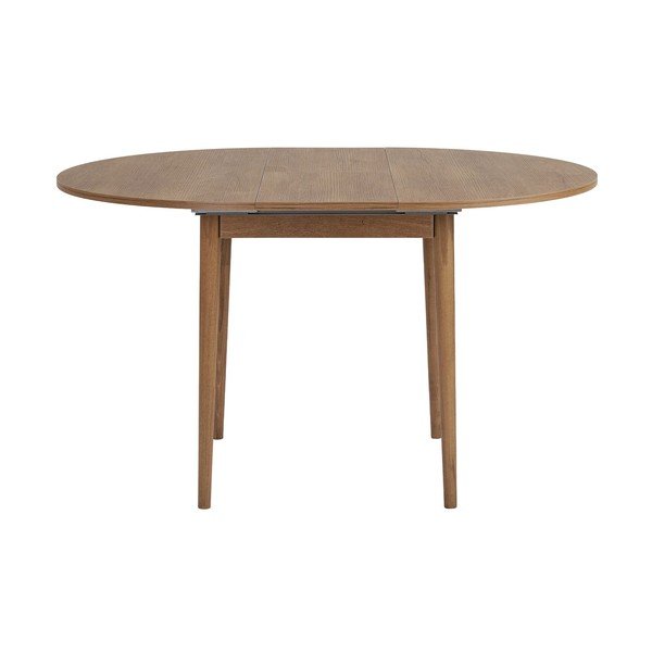 Okrúhly rozkladací jedálenský stôl s prídavnou doskou v dekore duba ø 100 cm Viona – Kalune Design-image-4