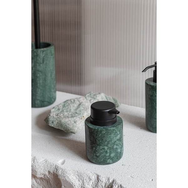 Tmavozelený mramorový dávkovač mydla 200 ml Marble – Mette Ditmer Denmark-image-1