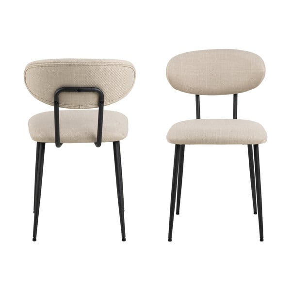 Krémové jedálenské stoličky v súprave 2 ks Denise – Actona-image-4