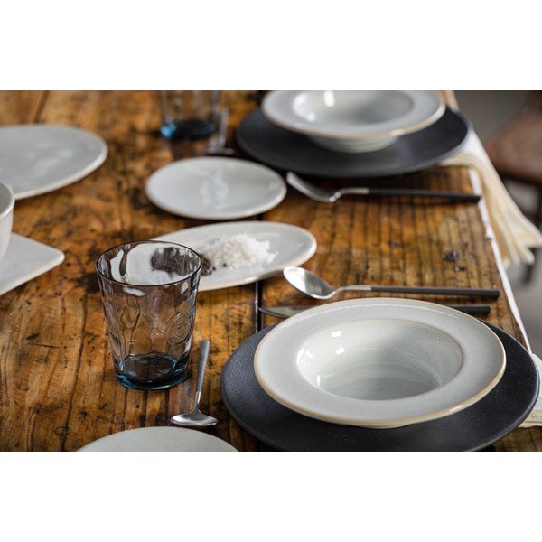 Biely kameninový hlboký tanier s lemom Costa Nova Roda, ⌀ 22 cm-image-1