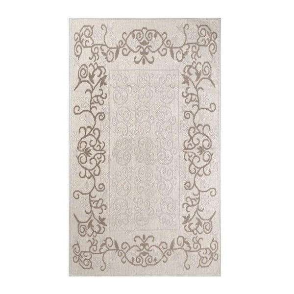 Krémový koberec s prímesou bavlny Orchid Kahve, 100 × 150 cm