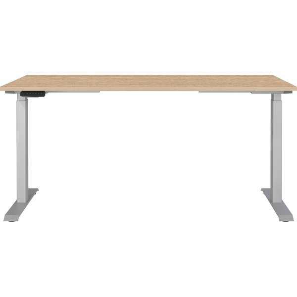 Polohovací pracovný stôl s elektricky nastaviteľnou výškou s doskou v dubovom dekore 80x160 cm Jet – Germania-image-1