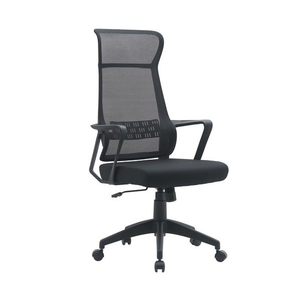 Čierna čalúnená kancelárska stolička Hoboken – Yes Everyday