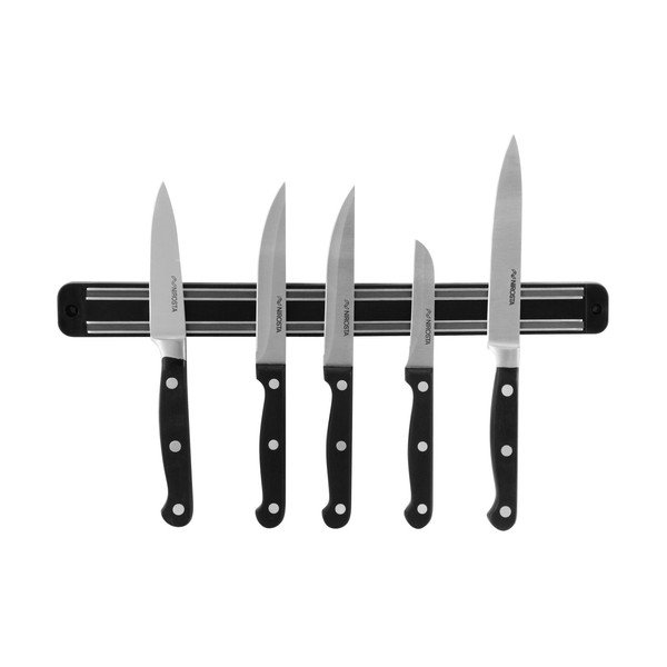 Čierna magnetická lišta na nože Nirosta Black-image-1