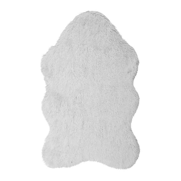Biely kožušinový koberec Ranto Soft Bear, 70 × 150 cm